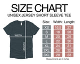 size chart for short sleeve tee
