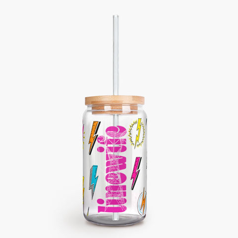 Linewife Lightning Bolt Glass Tumbler