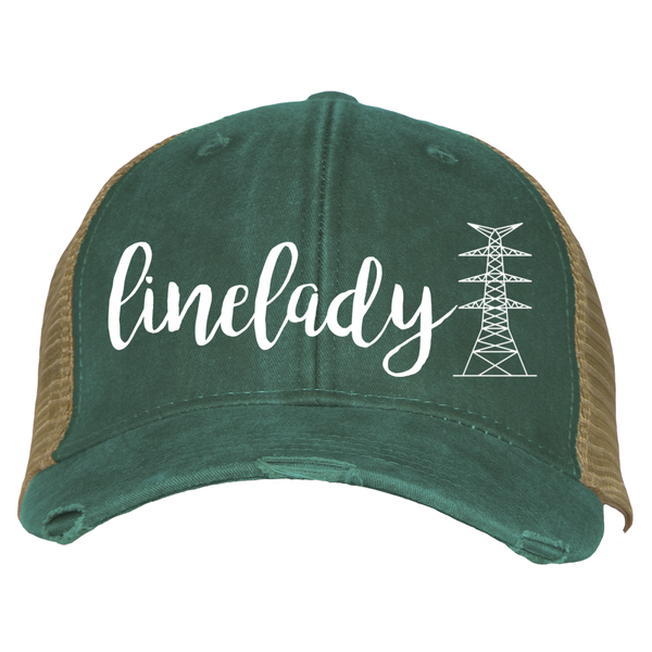 Linelady Lineman’s Wife Transmission Tower Trucker Hat Ballcap (multiple colors)