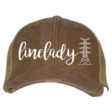 Linelady Lineman’s Wife Transmission Tower Trucker Hat Ballcap (multiple colors)