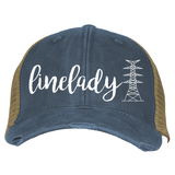 Linelady Lineman’s Wife Transmission Tower Trucker Hat Ballcap (multiple colors)