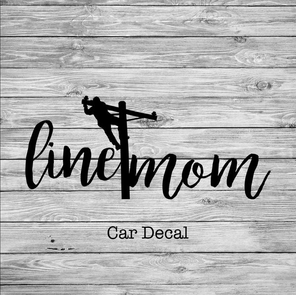 Line Mom Car Decal