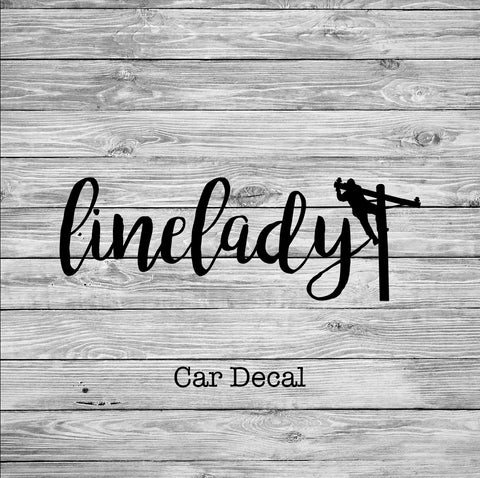 Linelady Car Decal