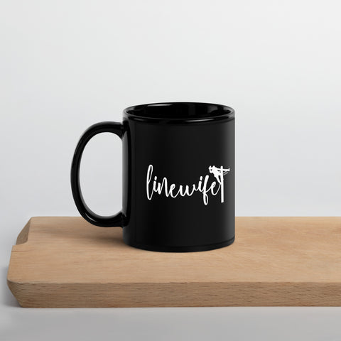 Linewife Black Glossy Mug