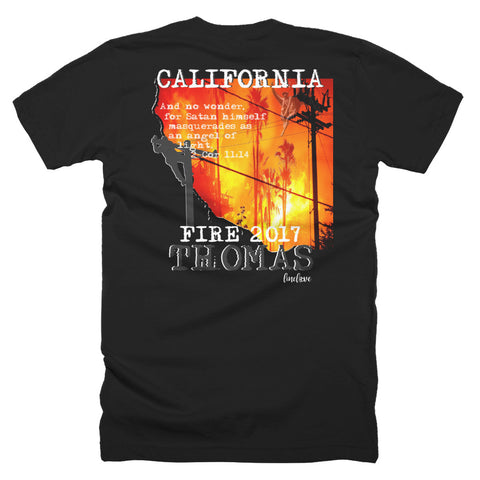 California Fire Thomas 2017 Lineman Tee for Power Lineman