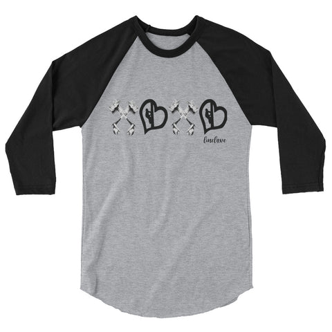 XOXO Lineman Hooks and Heart Linewife 3/4 Sleeve