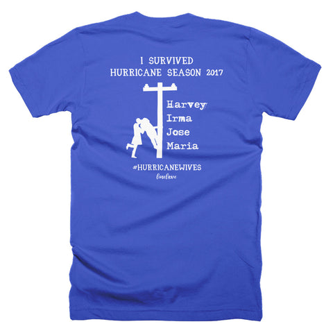 I Survived Hurricane Season 2017 Lineman’s Wife Linewife Tee