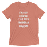 What I Said When My Lineman Was Away Linewife Tee (Bella Triblend)
