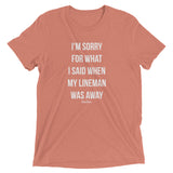 What I Said When My Lineman Was Away Linewife Tee (Bella Triblend)