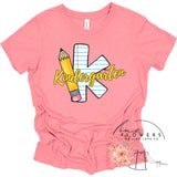 Kindergarten Notebook and Pencil Back to School T-Shirt