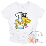 First Grade Notebook and Pencil Back to School T-Shirt