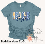 NEACHE Eagles blue and yellow tshirt