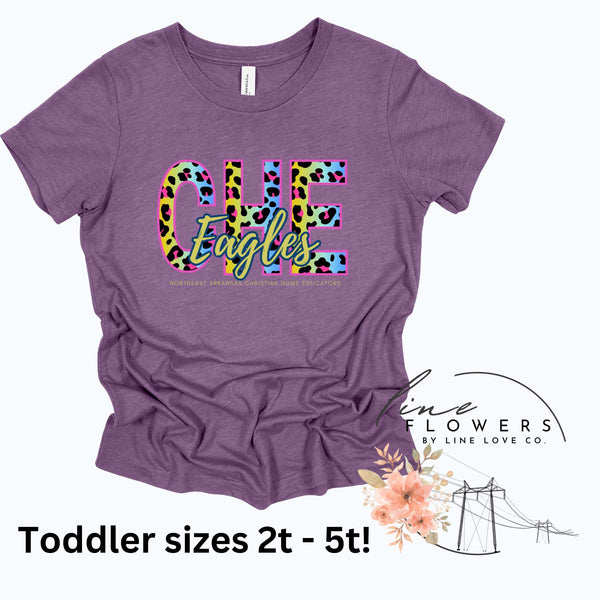 Kids CHE Eagles bright leopard tshirt
