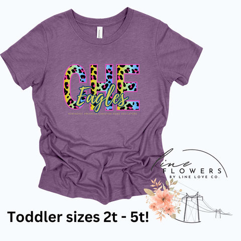 Kids CHE Eagles bright leopard tshirt
