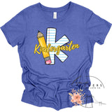 Kindergarten Notebook and Pencil Back to School T-Shirt