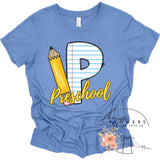 Preschool Notebook and Pencil Back to School T-Shirt