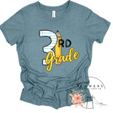 Third Grade Notebook and Pencil Back to School T-Shirt