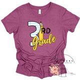 Third Grade Notebook and Pencil Back to School T-Shirt