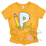 Preschool Notebook and Pencil Back to School T-Shirt