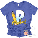 Preschool Notebook and Pencil Back to School T-Shirt