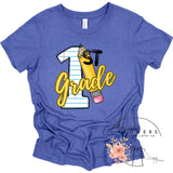 First Grade Notebook and Pencil Back to School T-Shirt