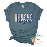 NEACHE Eagles blue and yellow tshirt