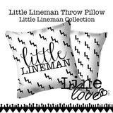 Little Lineman Bolt Pillow