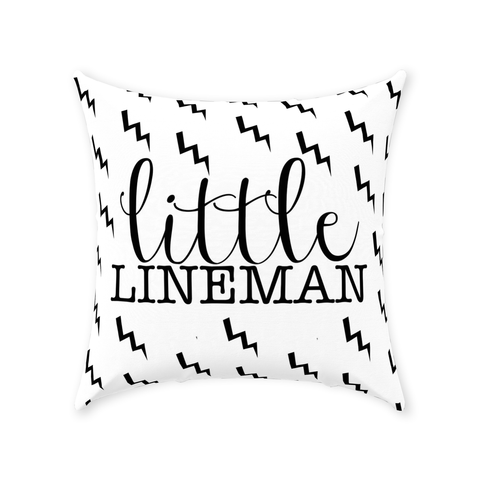 Little Lineman Bolt Pillow