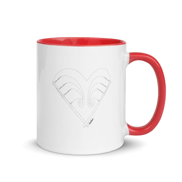 Vertical Pole Heart Sketch Mug